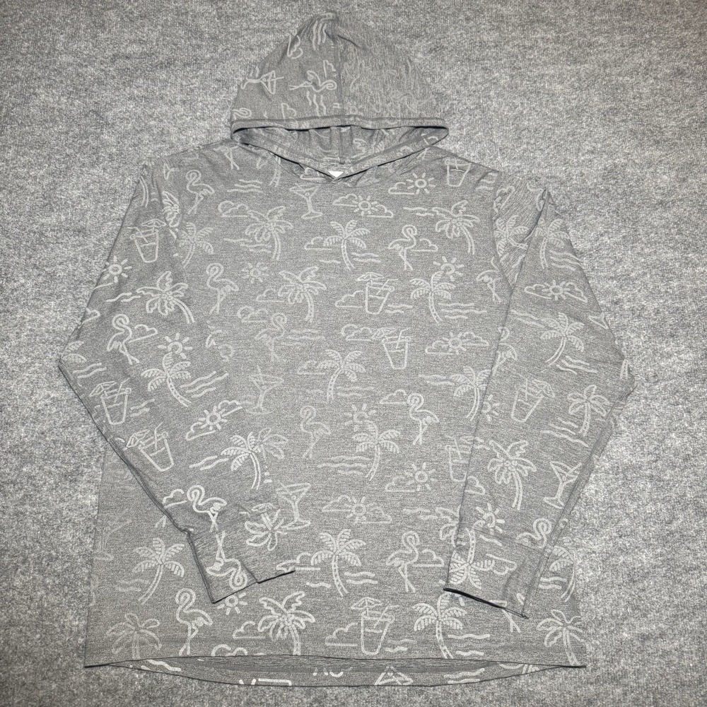 Chubbies Performance Hoodie Reflective‎ Cocktails Flamingo Palm Trees Men 2XL